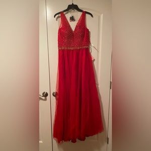 Red Dave & Johnny Prom Dress